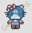 Chat blanc au bouclier_8cm