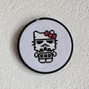 Chat blanc en soldat imperial_Broderie 10cm