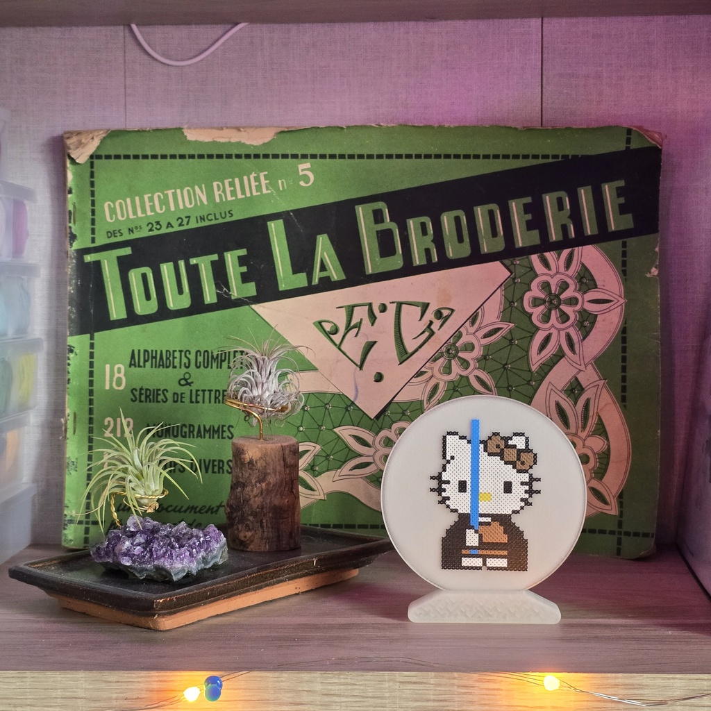 Chat blanc en pilote de vaisseau_Impression 3D 10cm