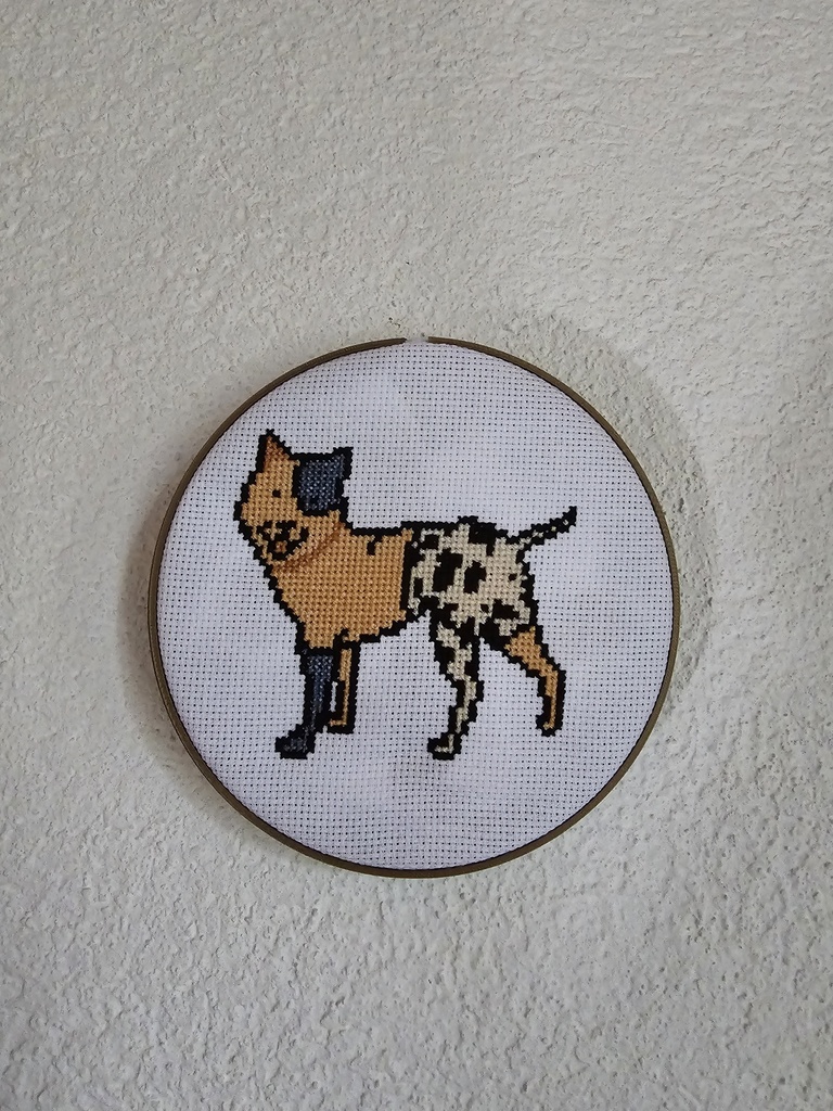 Chien frankenstein_Broderie 15cm