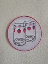 Les verres aux fraises_Broderie 15cm