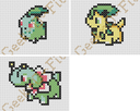 Lot Monstre de poche starter 2nd gen plante_Diagramme 8cm