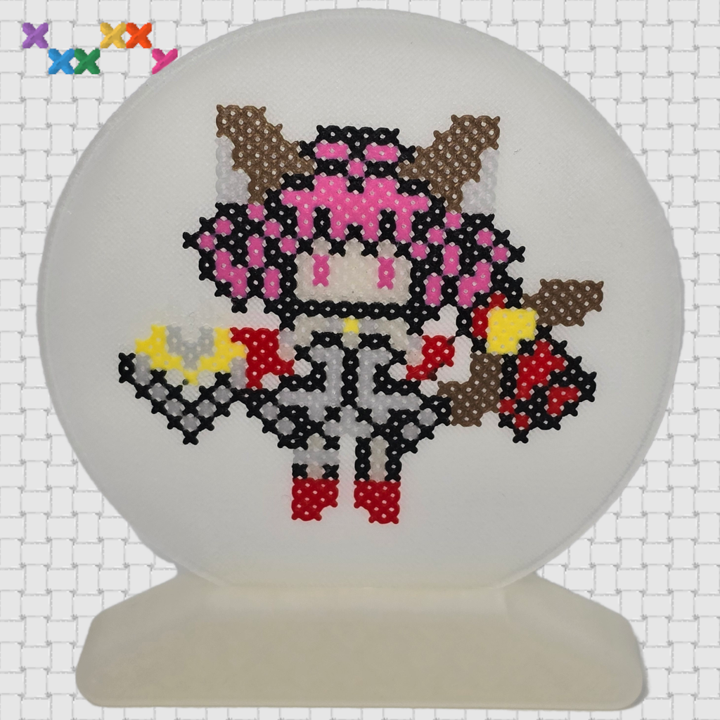 La fille à moitié chat_Impression 3D 8cm