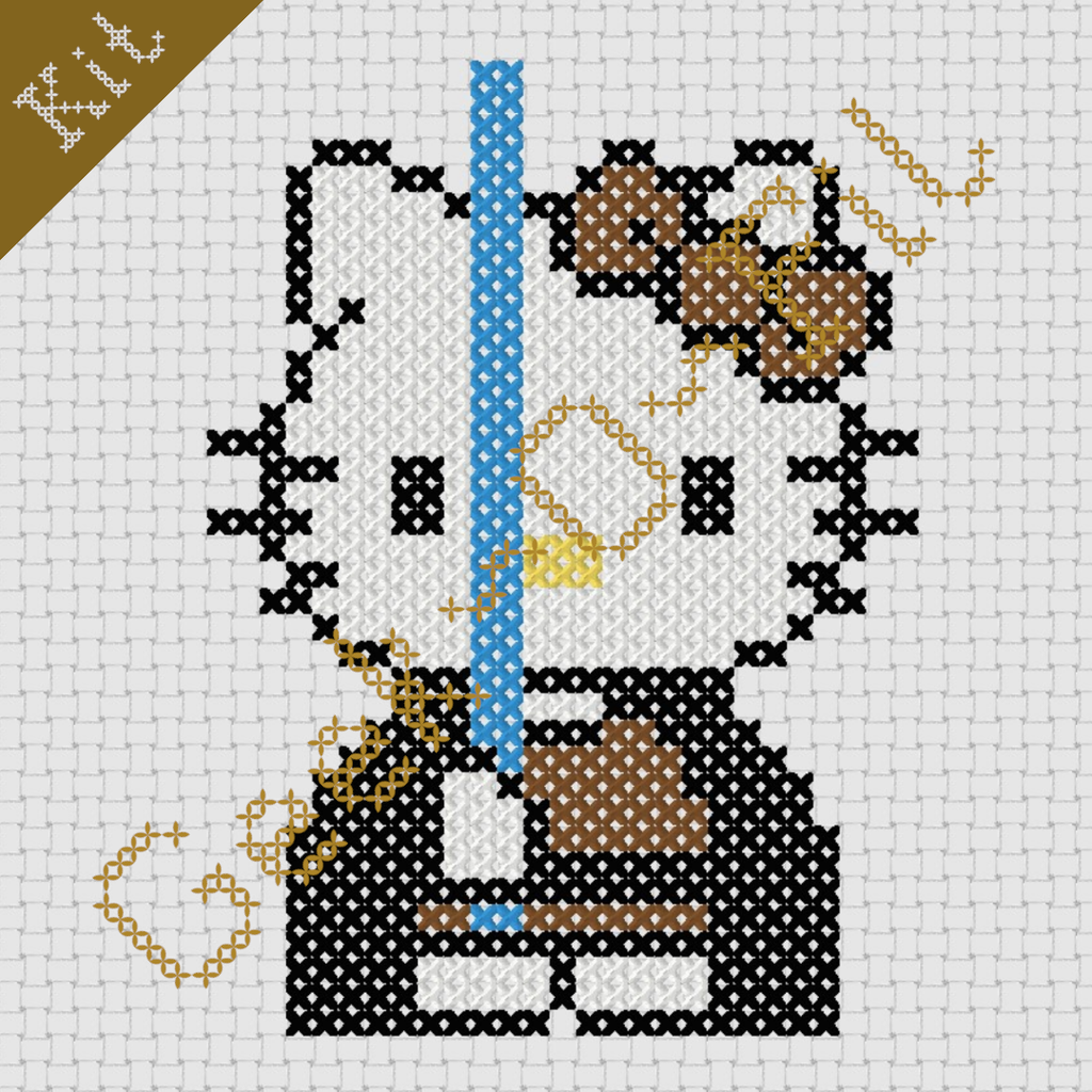 Chat blanc en pilote de vaisseau_Kit 10cm