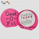 Les verres aux fraises_Broderie 15cm