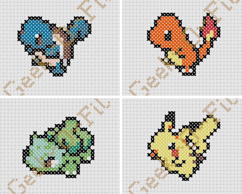 Lot Monstre de poche starter 1er gen_Diagramme 8cm