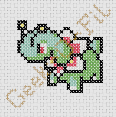 Monstre de poche #154_starter 2nd gen_Diagramme 8cm