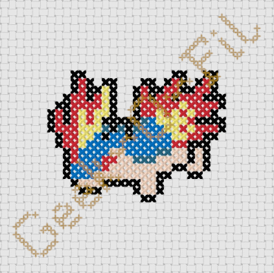 Monstre de poche #156_starter 2nd gen_Diagramme 8cm