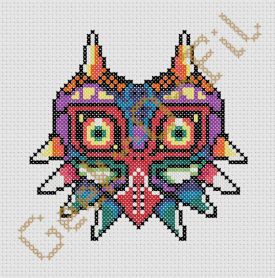 Le masque du carnaval du temps_Diagramme 15cm
