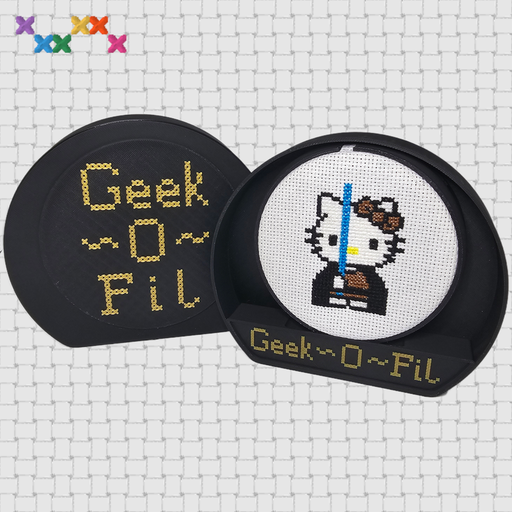 Chat blanc en pilote de vaisseau_Broderie 10cm