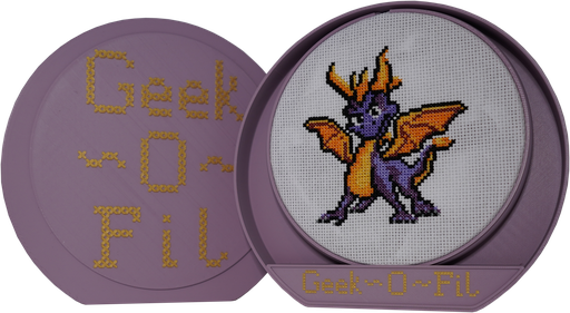 Le jeune dragon violet_Broderie 15cm