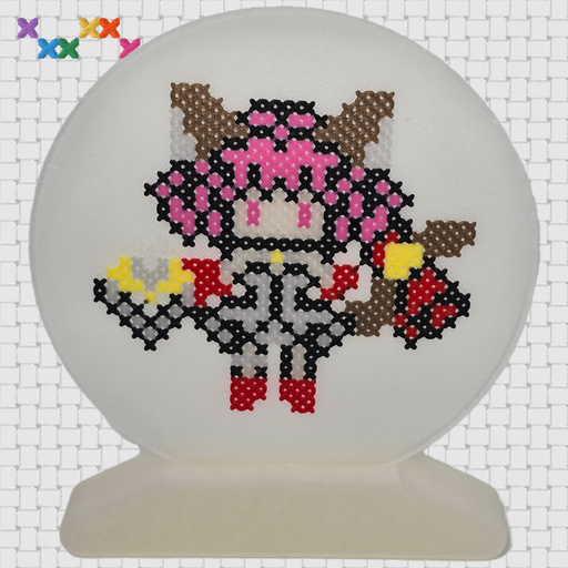 La fille à moitié chat_Impression 3D 8cm