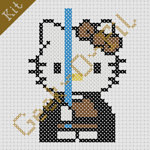 Chat blanc en pilote de vaisseau_Kit 10cm