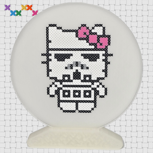 Chat blanc en soldat imperial_Impression 3D 10cm