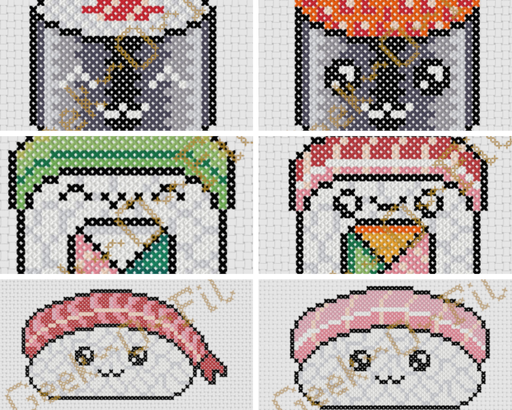 Lot Sushi / Maki_Diagramme 8cm/10cm