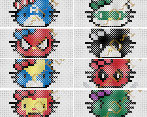 Lot Chat blanc costumé_Diagramme 8cm