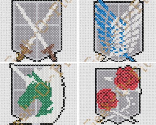 Lot Blason attaque des géants chelou_Diagramme 10cm