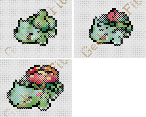 Lot Monstre de poche starter 1er gen plante_Diagramme 8cm