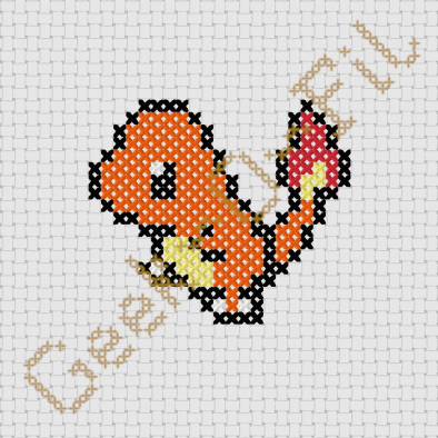 Monstre de poche #004_starter 1er gen_Diagramme 8cm