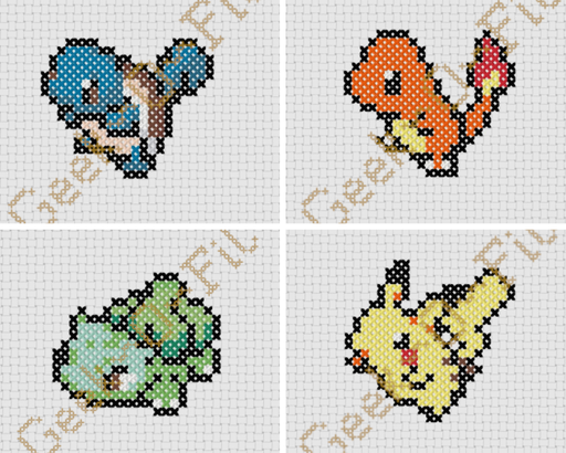 Lot Monstre de poche starter 1er gen_Diagramme 8cm
